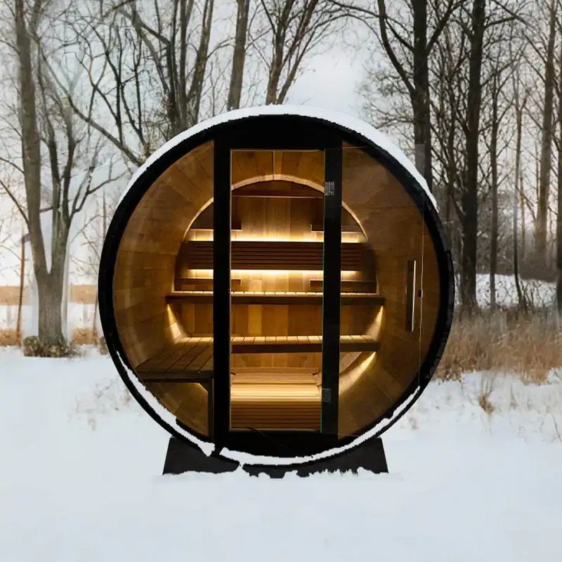 Outdoor Cedar Barrel Sauna