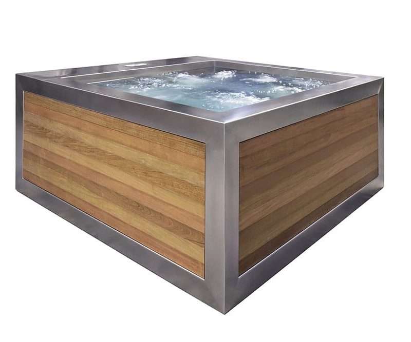 website-Portable-Side_wood_bubbles.jpg The luxury Stainless steel /Cooper Portable Spa 5-6 Persons