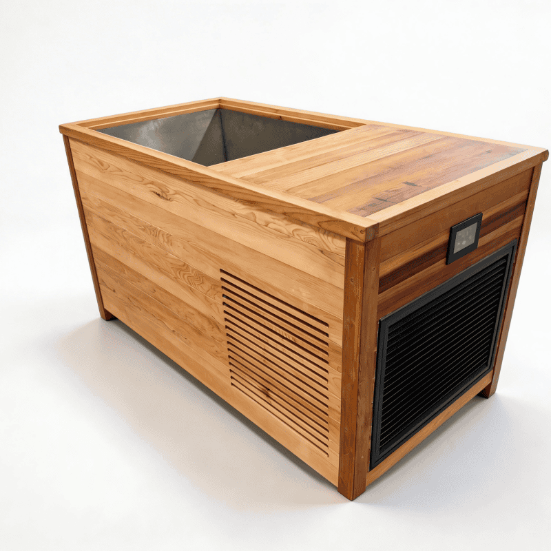 luxury red cedar x 316ss cold plunge